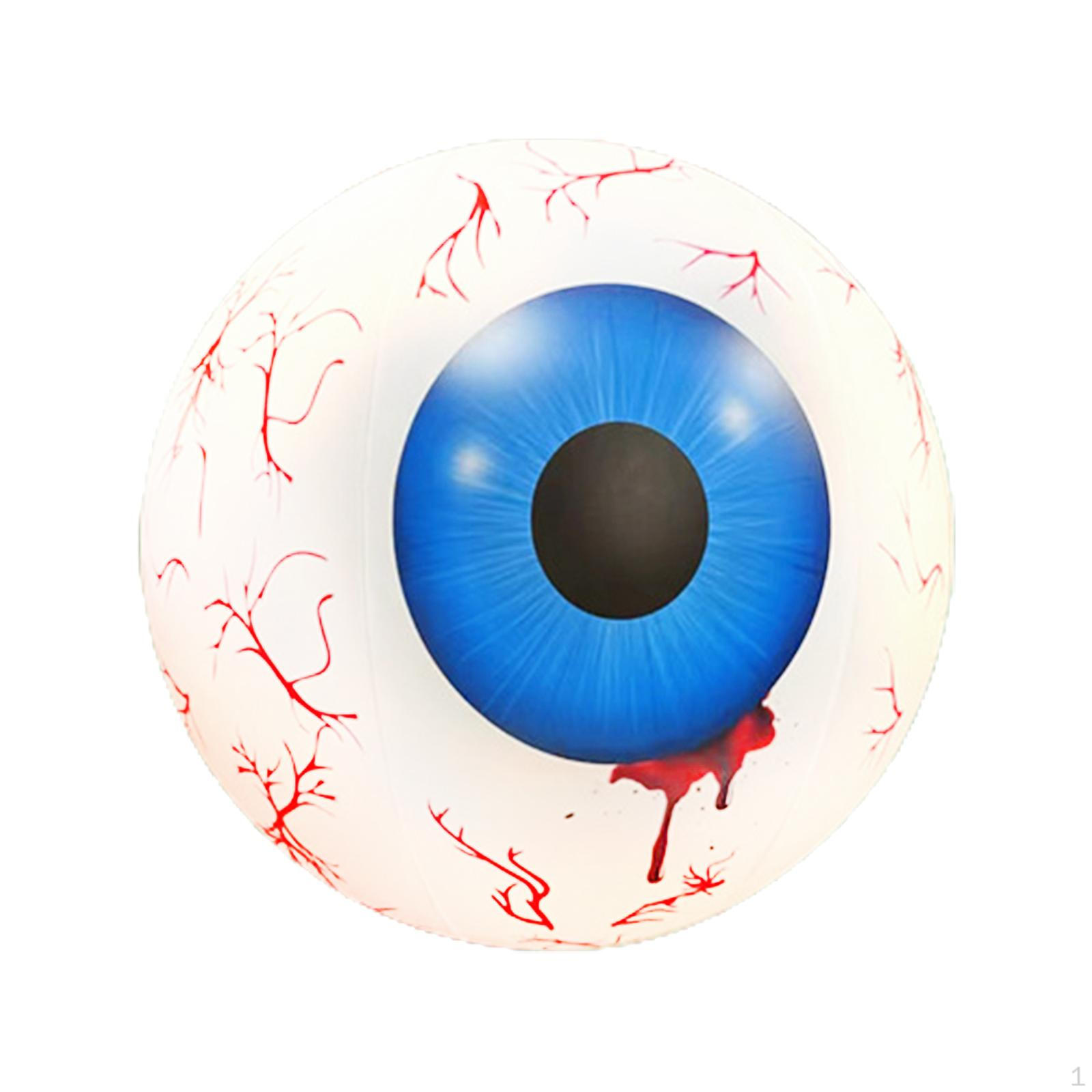 Halloween Inflatable Eyeball Scary Eye Balls Garden Party Decor Blue 1PC