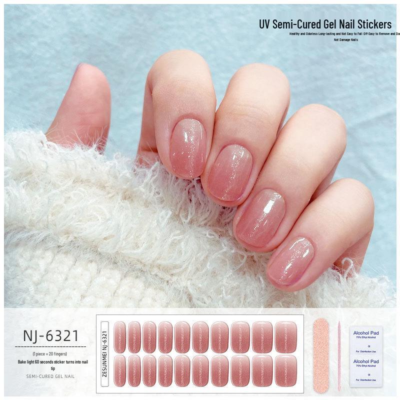 

Однотонные наклейки для ногтей с УФ-гелем «кошачий глаз»: Водонепроницаемый, Стойкий, Светоотверждаемый, Полуотвержденный нейл-арт.