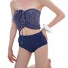 Swimsuit Women's Sexy Tube Top Split Triangle High Waist Slim Vacation Swimsuit