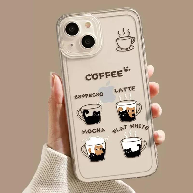 

Funny Capybara Transparent Phone Case For iPhone 14 15 13 11 12 16 Pro Max Mini XR SE Plus XS Cute Cat Clear Cover Fundas Bag iPhone 16