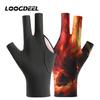 Loogdeel 1Pcs Billiards Gloves Breathable Smooth Soft Silicone High Elasticity Professional Billiards Fingerless Snooker Pool