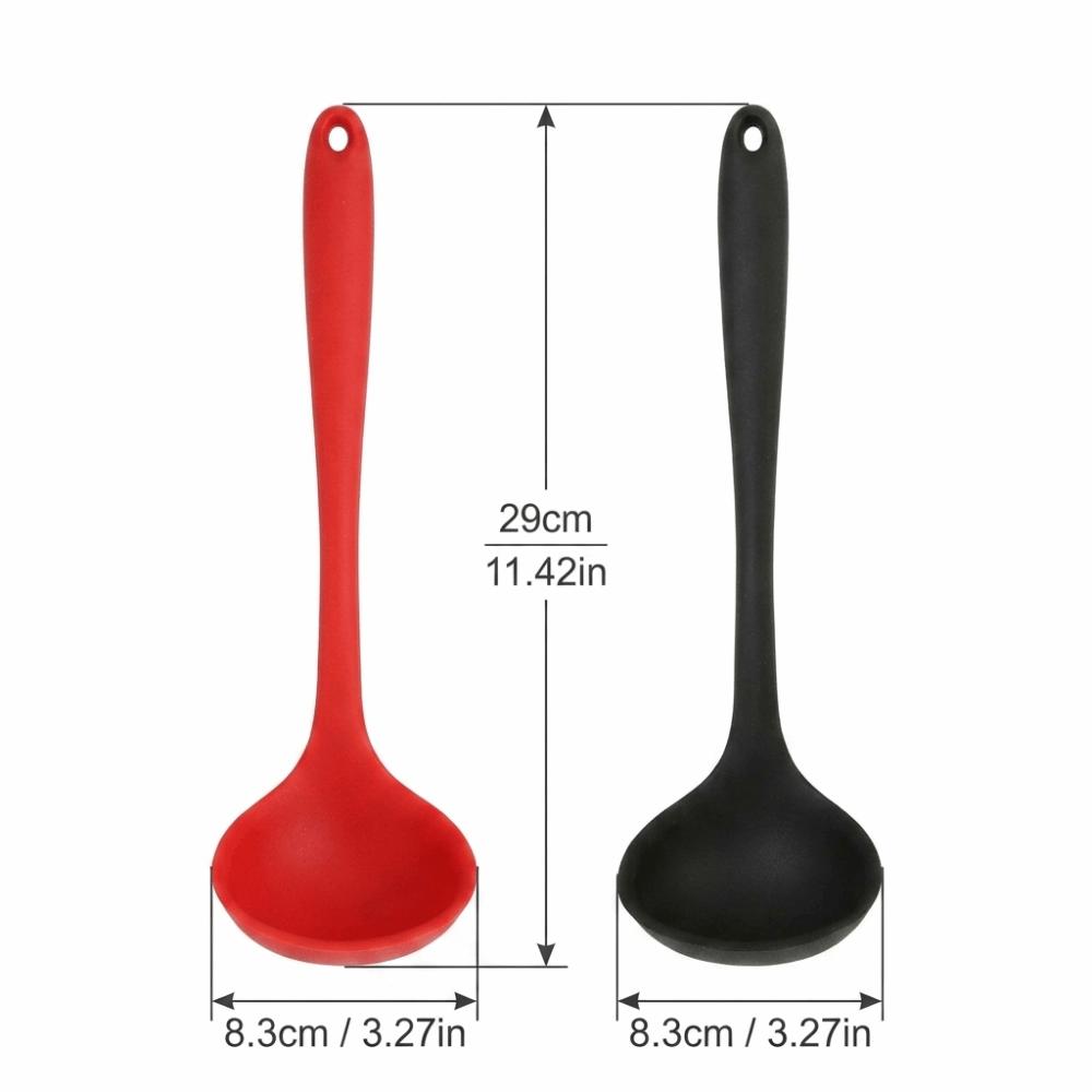 2pcs High Temperature Resistant Cooking Ladle Arc Smooth Sauce Scoop Kitchen Utensil Kitchen