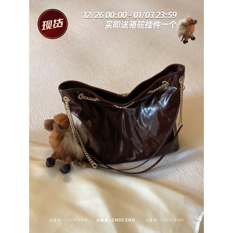 Womens Classic Black Square Shoulder Bag With Rhombus Quilting Retro Style Daily Commute