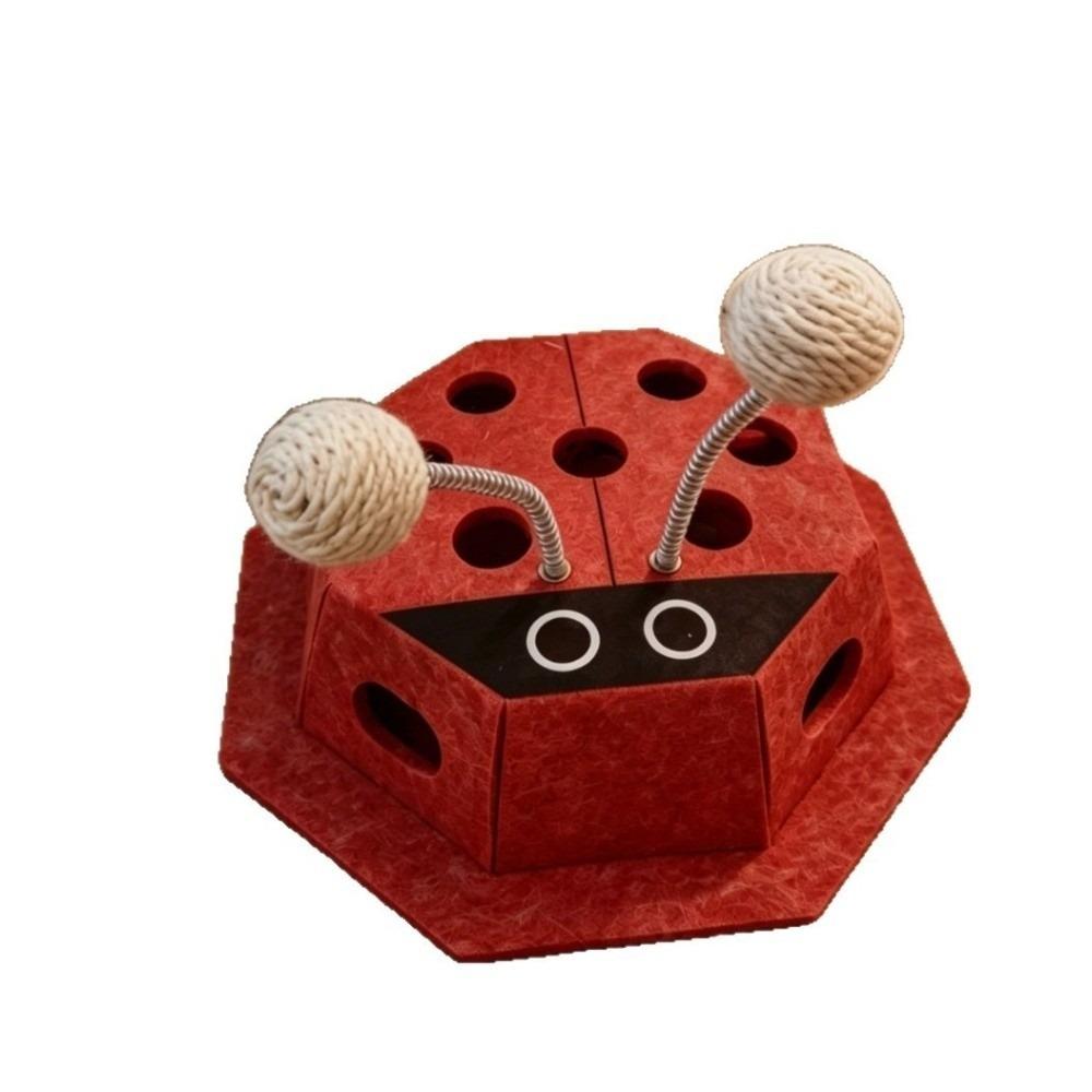 Hollow Interactive Cat Puzzle Wear-resistant Cat Maze Toys Puzzle Felt Box  Training красный