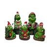 Christmas Grinch Green Hair Monster Christmas Atmosphere Gifts Ornaments Ornaments Creative Decorations Resin Crafts