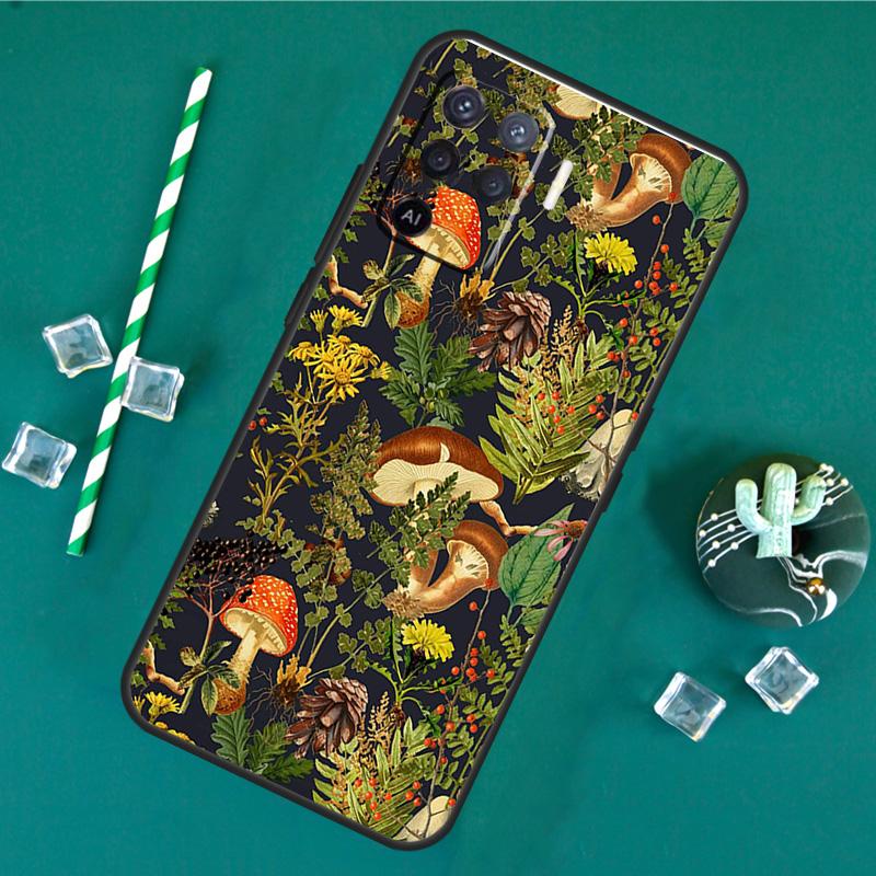 Hippie Mushroom Frog Shrooms Case For Oppo A17 A15 A40 A60 A80 A16 A76 A96 A18 A38 A58 A78 A98 A91 A57 A74 A94 A54S Cover
