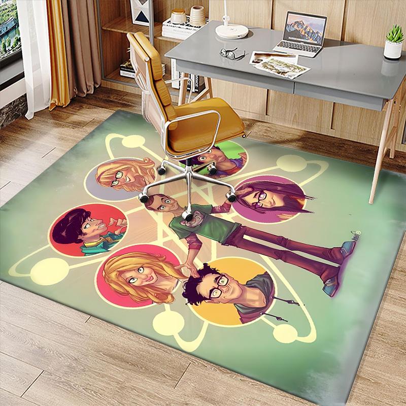 The Big Bang Theory Printed Absorbent Washable Carpet, Non-Slip Bathroom Mats, Kitchen Rugs, Yoga Mat,Living Room Entrance, Camping Picnic Rugs