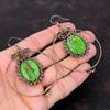 Cercei Turcoaz Verde Cupru Bijuterii Înfășurate în Sârmă de Cupru Piatră Prețioasă Cercei Handmade Piatră Natală Bijuterii Cadou Aniversare Cercei Sârmă de Cupru