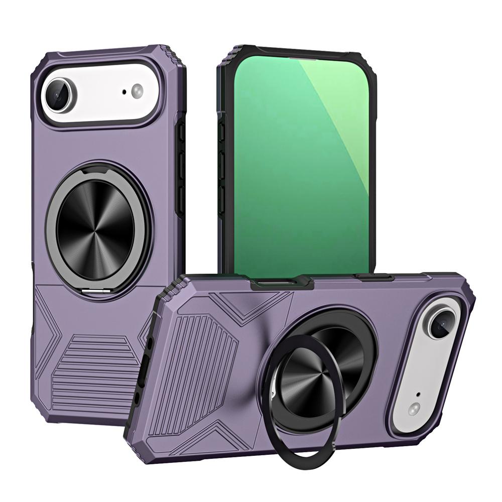 Dual Layer Armor Magnetic Folding Stand Phone Case For iPhone 16 17 Pro Max Air 15 14 13 12 Non-slip Protector Back Cover