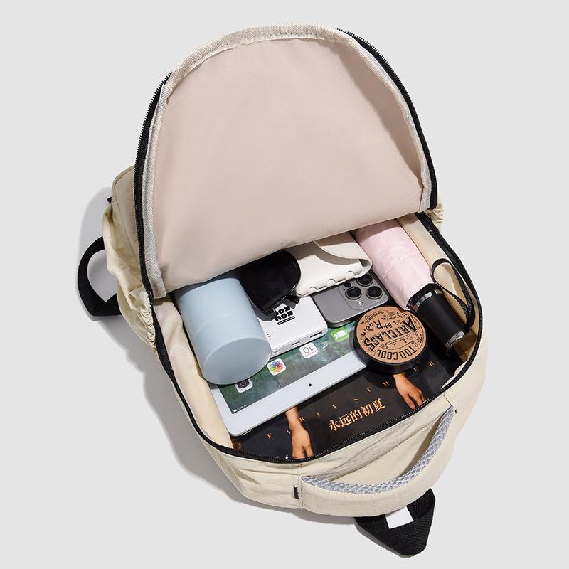 Schoolbag new backpack Korean version fresh male and female students schoolbag large capacity simple lightweight travel backpack
