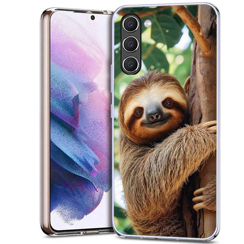 Cute Sloth Phone Case for Samsung A54 A14 A24 A34 A17 A37 A57 A55 A35 A25 A15 A13 A23 A33 A53 A07 A05S A04S A03 A73 Galaxy Note