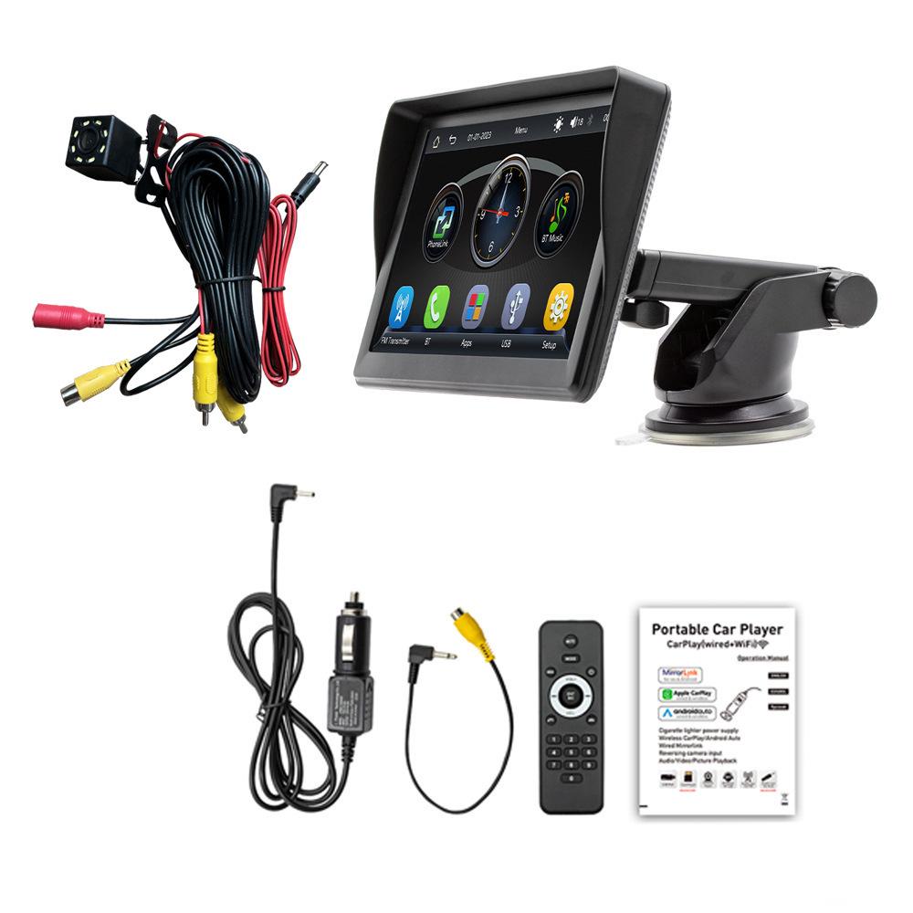 7-Zoll Tragbarer Kabelloser CarPlay Bluetooth MP5 Player mit Radio & Kartenslot