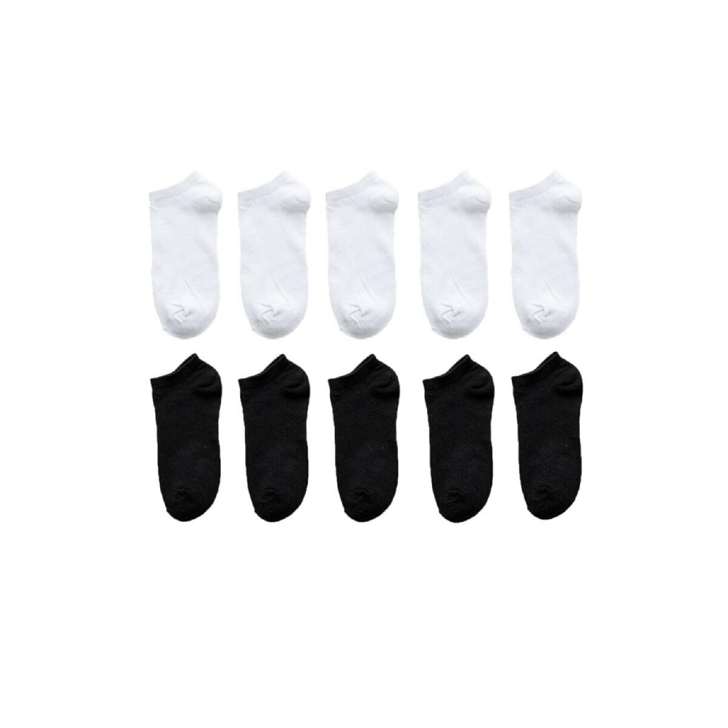 

Unisex 10 Pairs Economic Black White Color Booties