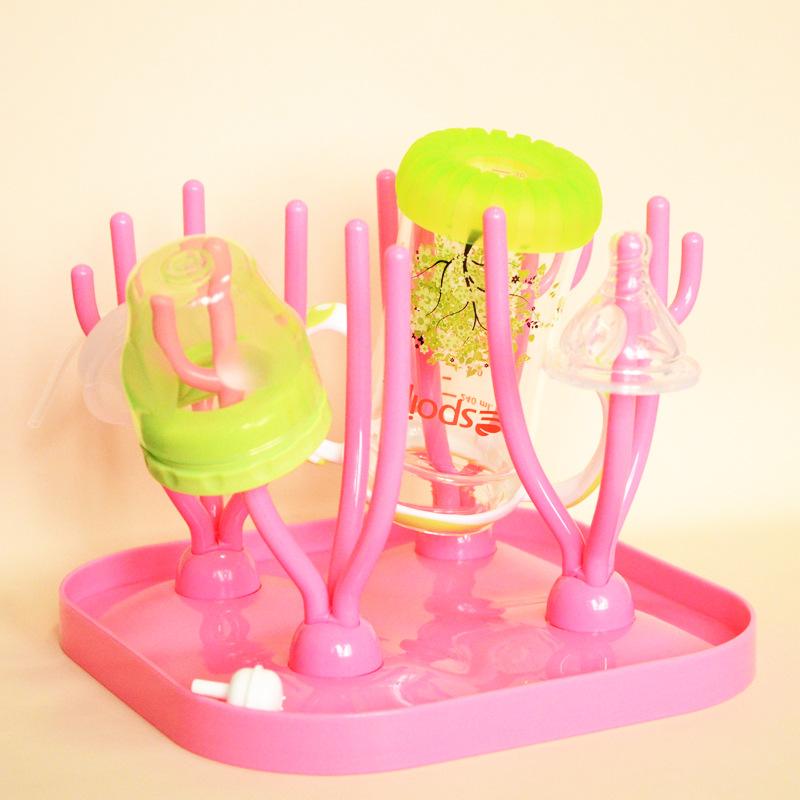 Baby Bottle Drying Rack Feeding Cup Holder Removable Collapsible Tree Rack Cleaning Pacifier And Accessories Storage Drying Rack