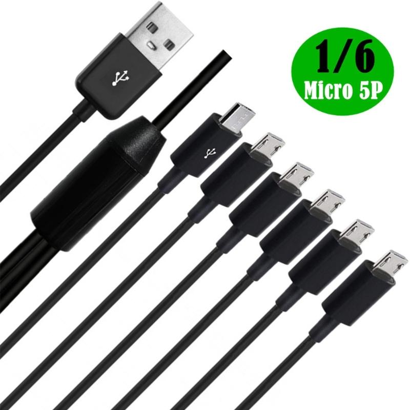 USB 2.0 Type A Male To 6 Micro USB/Type C Male Splitter Y Data Sync Charge Connector Adapter Cable 0.5m/1.5m