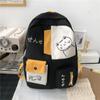 Hundreds of Simple Junior High School Students Schoolbag Large Capacity Primary School Students Schoolbag Cute Cat Pattern