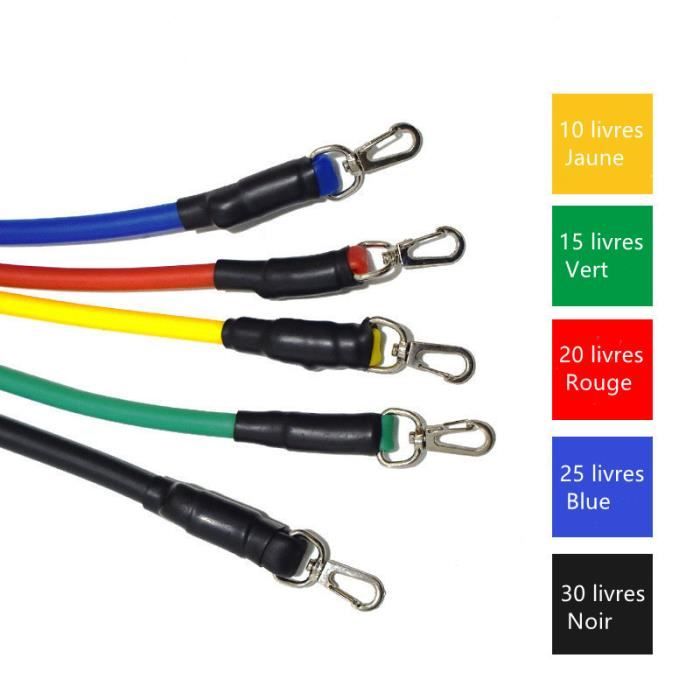 Set de Bandes de Résistance - Leytn® - 5 Bandes - Mixte - Fitness - Yoga