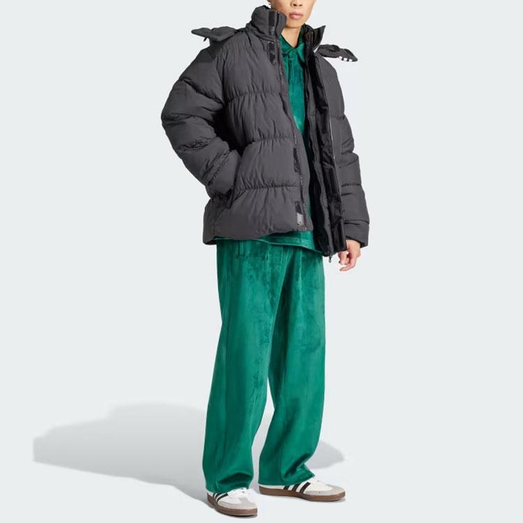 Adidas Originals Trefoil Rifta Down Regen Hooded Puffer Jacket Men Outerwear Black White HZ0688