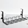 Under Table Storage Rack Metal Cable Management Tray Home Office Desk Wire Organizer No Punching Kitchen Storage Accessories New