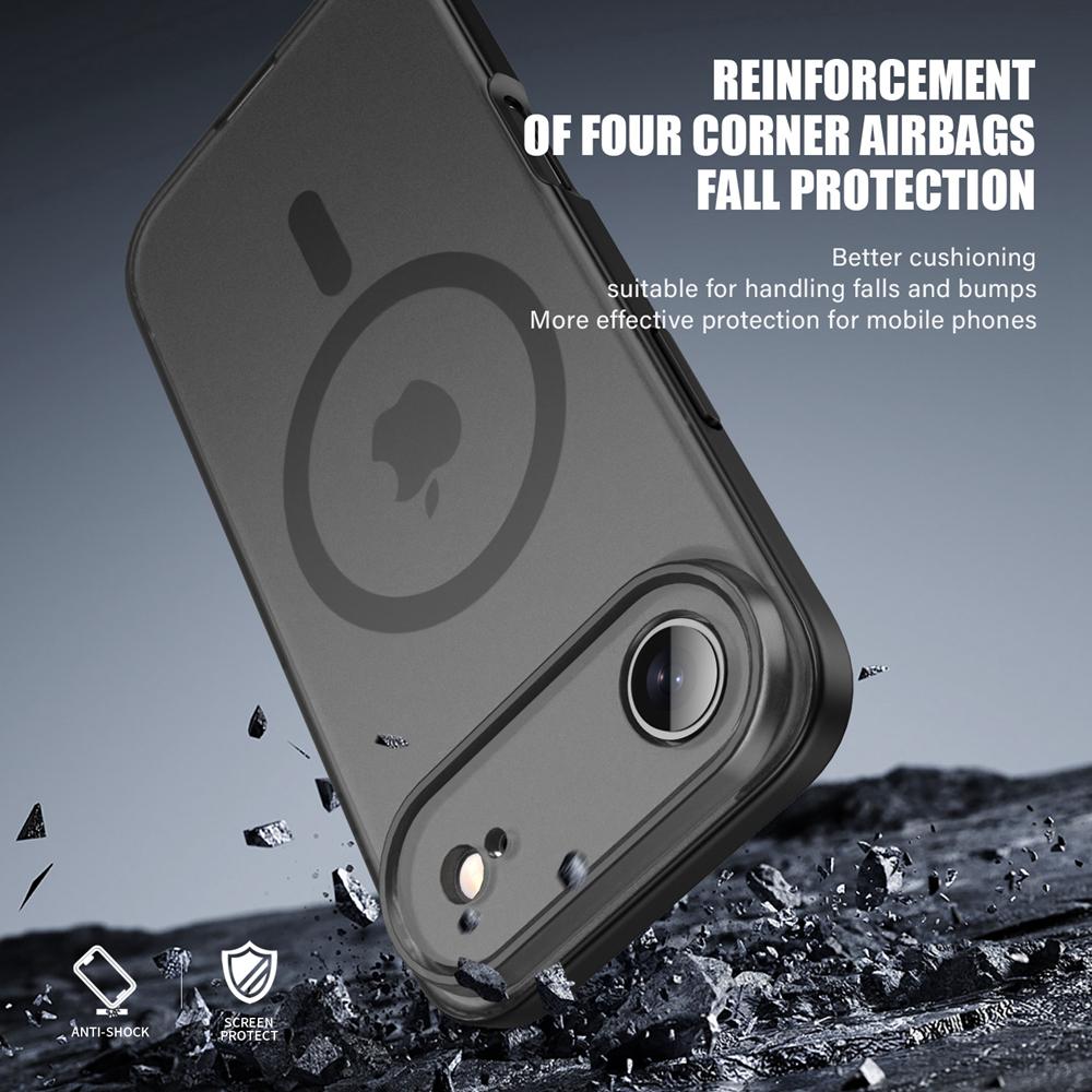 KEYSION Translucent Matte Case for MagSafe for iPhone 17 Air TPU+PC Wireless Charging Shockproof Phone Cover for iPhone 17 Air