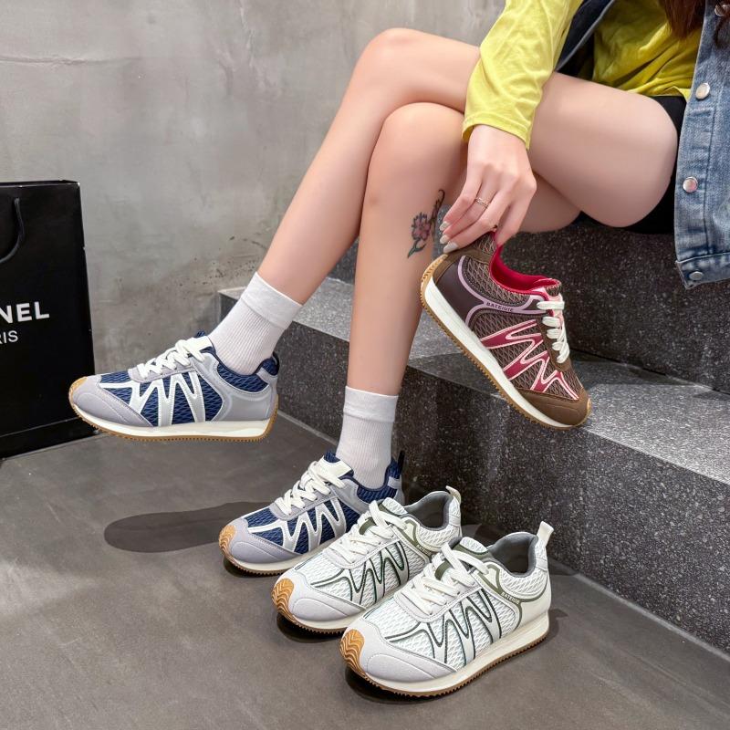 Retro women's new versatile casual sneakers flat-soled mesh breathable summer and autumn