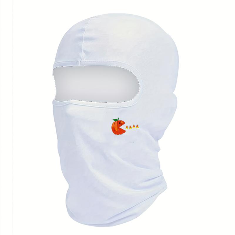 Personalized pumpkin printed balaclava hat for men and women, windproof riding hat, lightweight, breathable and comfortable