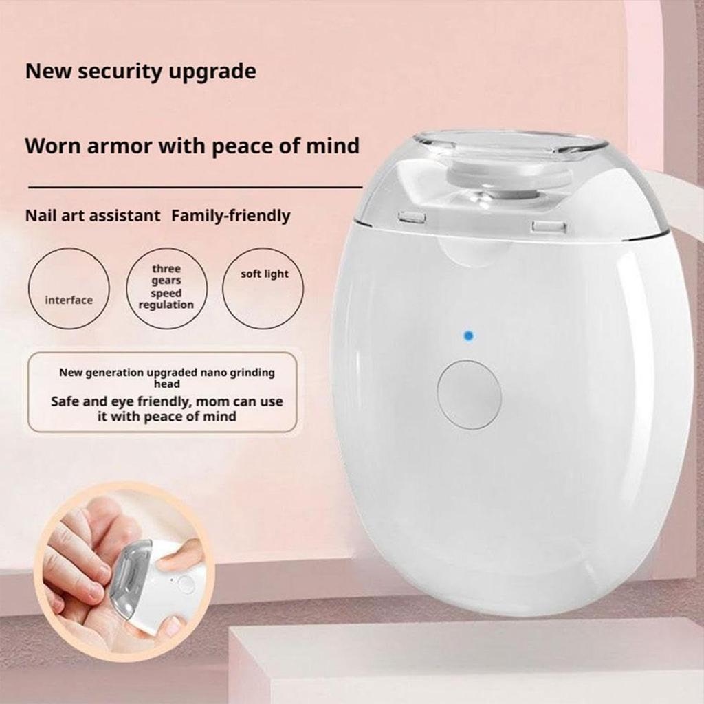 Electric Nail Clipper Cutter With LED Light Automatic Nail Grinder Trimmer For Baby Adult Mini Manicure Tools Nail Care