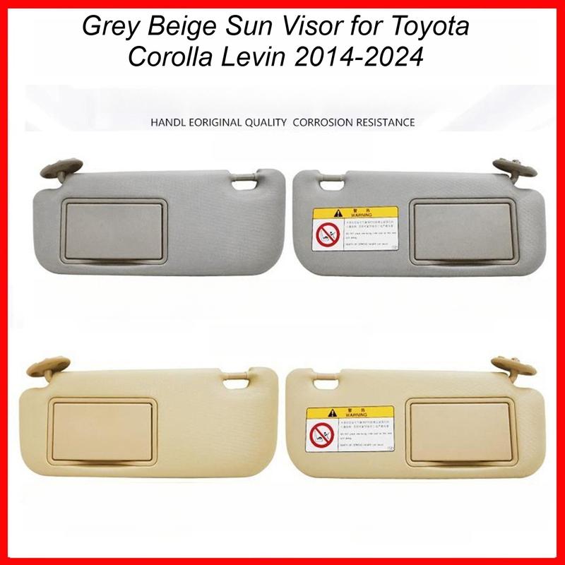 Gray Beige For Toyota Corolla, Leiling 2014-2024, Sun Visor Car Visor Sunscreen Blackout Sun Visor Makeup Mirror
