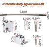 Throttle Body Bypass Hose Kit for GM LS Engines, 3-Bolt DBC/DBW, Gen 3 Coolant Crossover Steam Tube, Stainless Steel Braided Vent Hose, Compatible