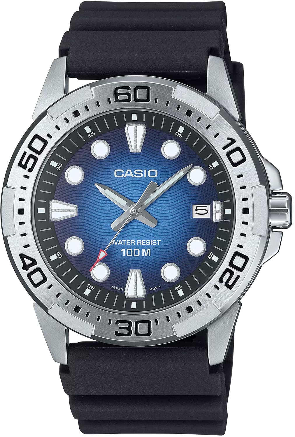 Casio Standard Analog Quartz Watch MTD-140-2AV Urethane Band Blue