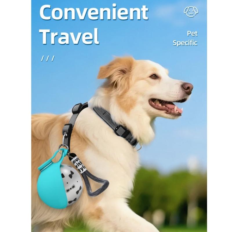 Dog Travel Water Bottle Easy To Carry Outdoor Pet Drinking Container With Clear Body And Spill Proof Cap