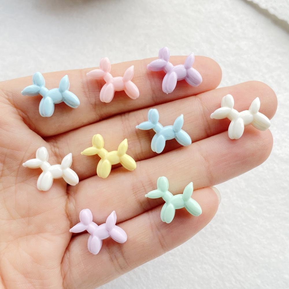 30pcs Resin Colorful 3D Cute cartoon balloon puppy Nail Art Flatback Rhinestone Scrapbook DIY Wedding Jewelry Crafts
