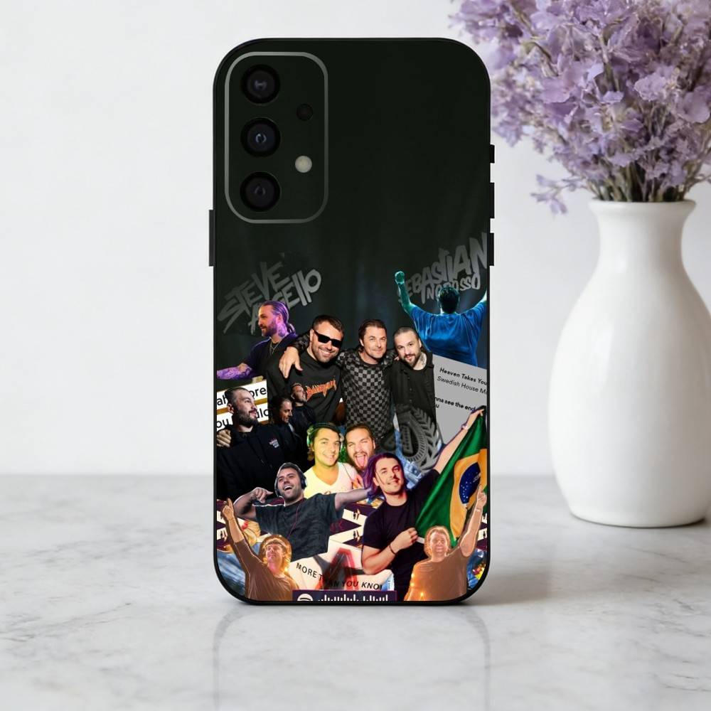 Cool S-Swedish H-House Mafia Band Phone Case For Samsung Galaxy A73,A72,A71,A70,A53,A52,A51,Others Soft Black Cover
