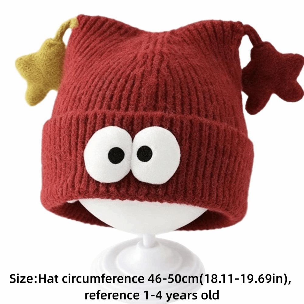 Thick Knit Kids Hat Polyester Toddler Hat Cute Baby Beanie Daily