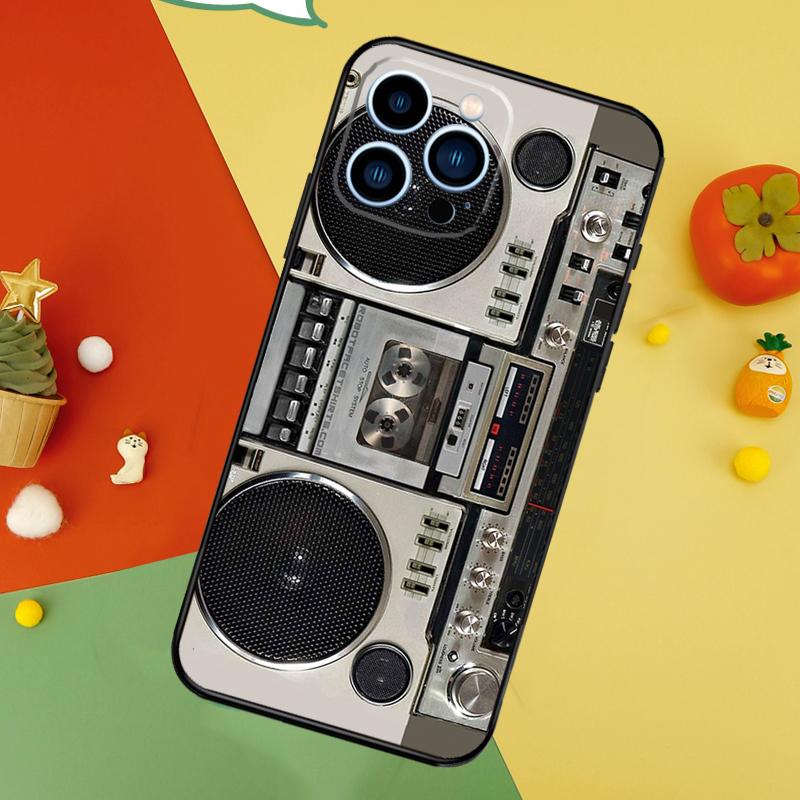 Vintage 80er Boombox Handyhülle Für iPhone 17 Pro Max 16 15 14 13 12 11 Pro Max Plus 12 13 Mini 16e 17 Air Cover