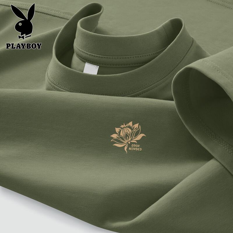 

PLAYBOY Men s 2026 Pure Cotton Loose Fit Short Sleeve T-Shirt 3XL