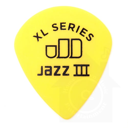 Jim Dunlop Tortex Jazz III XL Picks (12-Pack) - 0.73mm Tortex Jazz III XL Picks with Musent Custom Players Picks | 498B073-YEL-12P