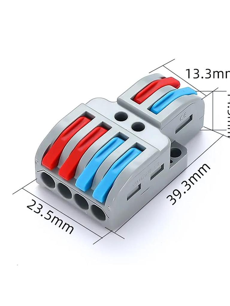 Two In Two Out Quick Connect Terminal, Multifunctional Lighting Fixture Connector, Wire Parallel Connection Device, and Connecto