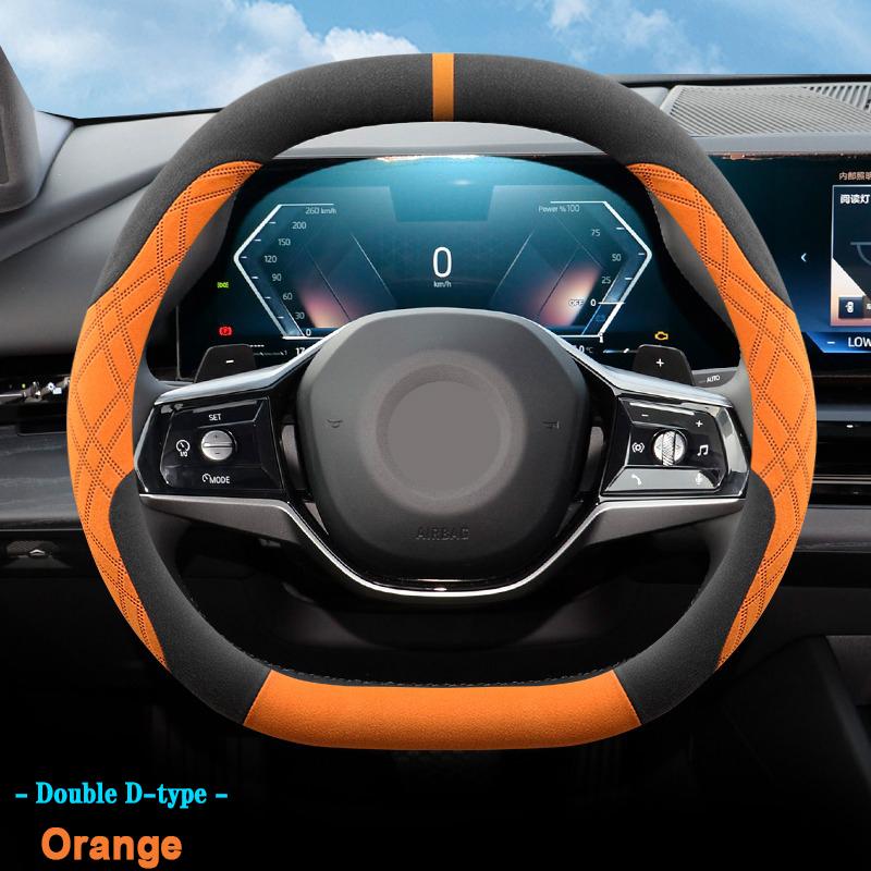 Suede Car Steering Wheel Cover for BMW 1 3 5 7 Series X1 X5 IX I7 Mini Anti Slip Breathable Special Interior Auto Accessories