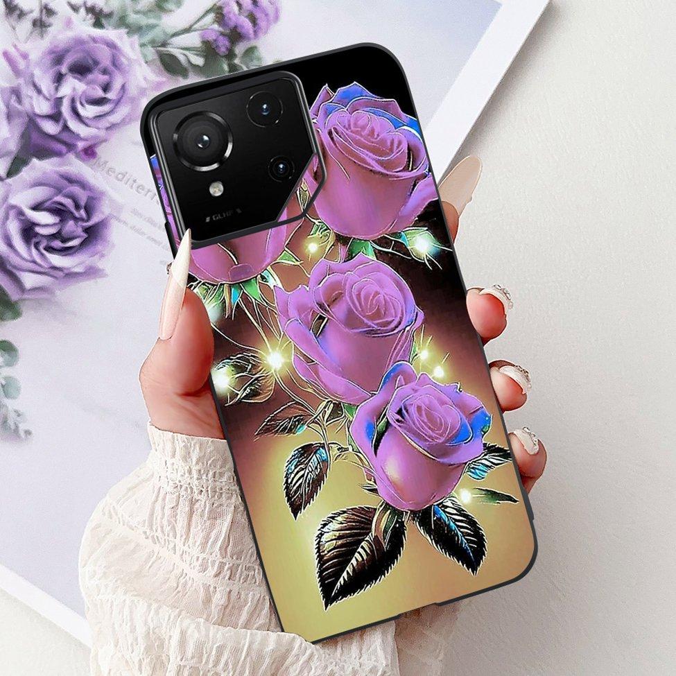For Asus ROG Phone 9 Pro Back Cover For Asus ROG Phone 9 Case Silicone Cute Cat Luxury Love Funny Painted Shockproof Bumper