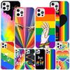 Love Is Love LGBT Rainbow Phnoe Case for Iphone 17 Air 16 16E 11 12 13 Mini 14 Plus 15 Pro Max 7 8 + SE 2020 Phone Cover Coque 1