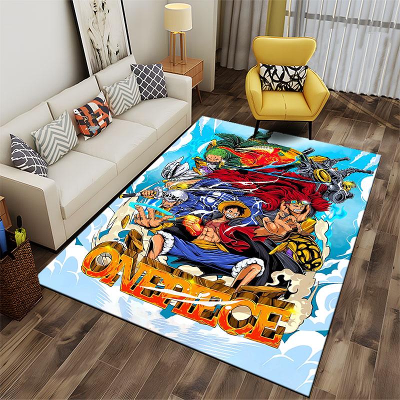 "One Piece Anime Carpet Design" suitable as a non-slip mat for the living room or bedroom sofa