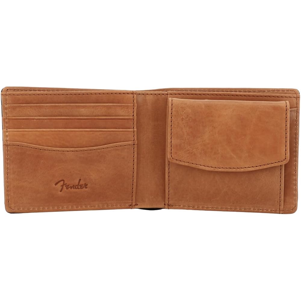 [Fender] Bi-fold Wallet, Cowhide, Men's 950-502 Stratocaster Folding Wallet [02] Brown