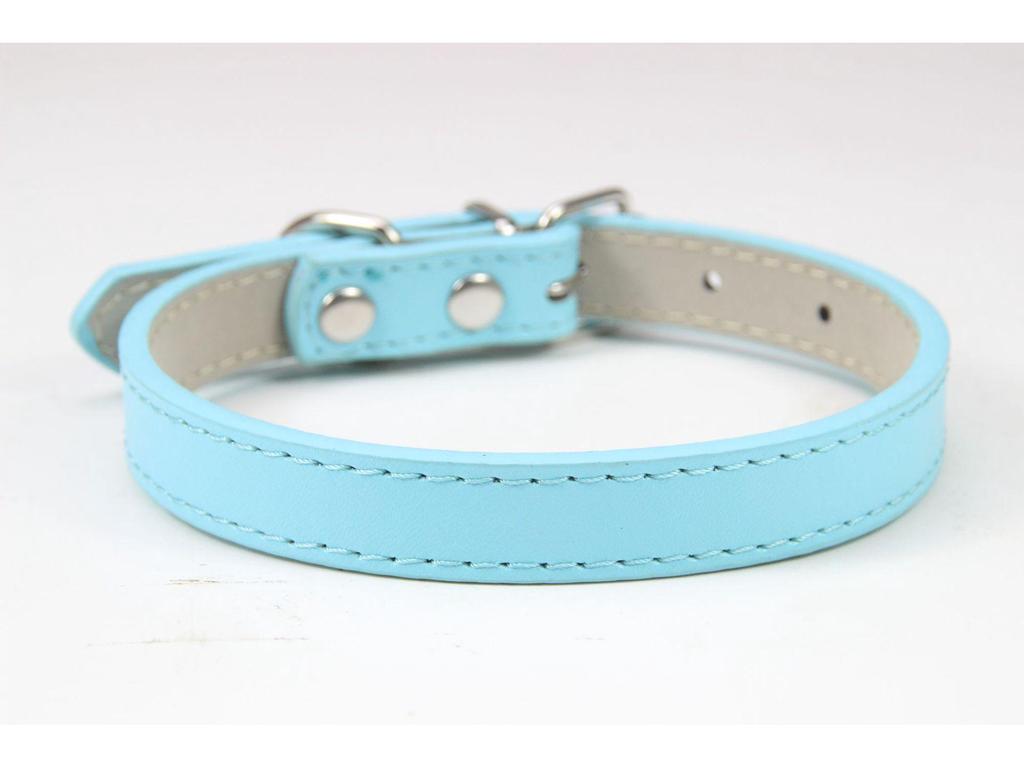 Pet PU Leather Collar & Leash for Small to Medium Dogs & Cats – Solid Color Necklace