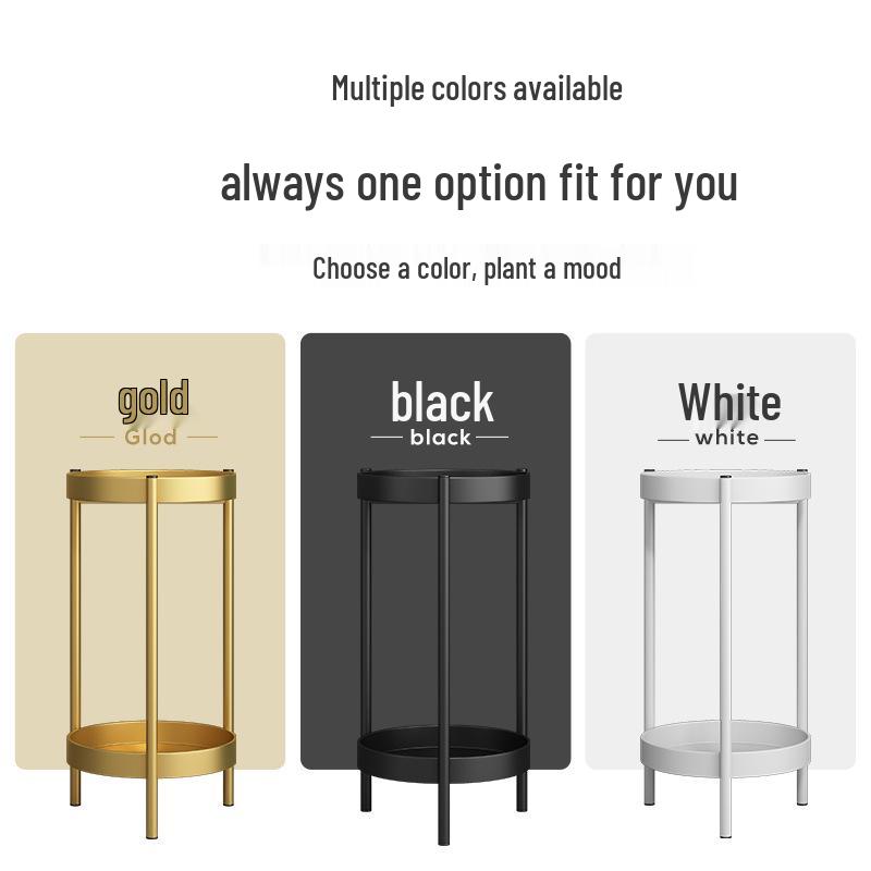 Elegant Multi-Tier Wrought Iron Indoor Plant Stand for Balcony or Living Room