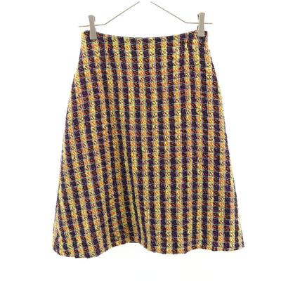 Rene made in Japan Tweed Midi Rock 34 Gelb Damen Gebraucht