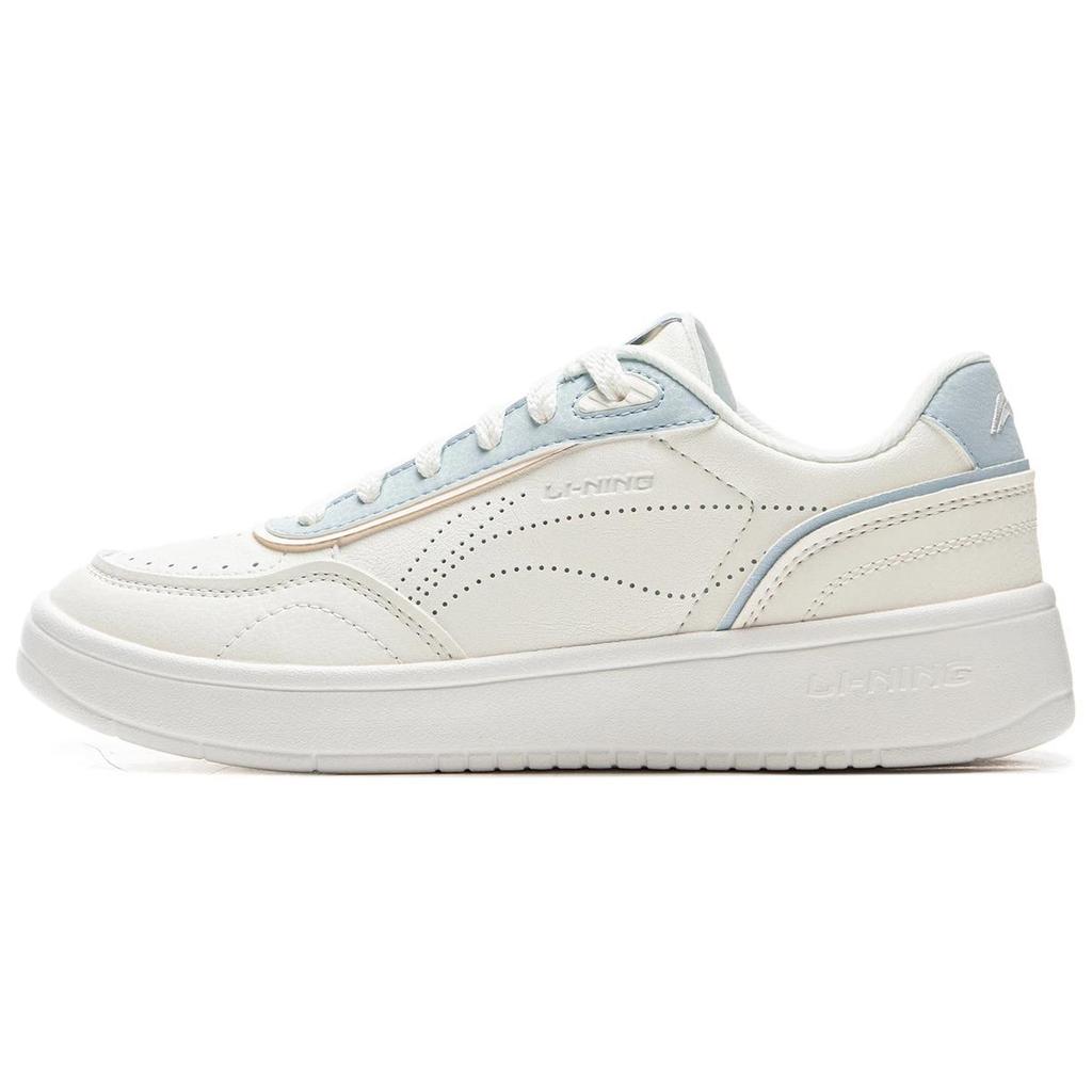 New LiNing Su Slip Resistant Abrasion Resistant Low top Skateboard Shoes Women's White Blue AGCU112-8