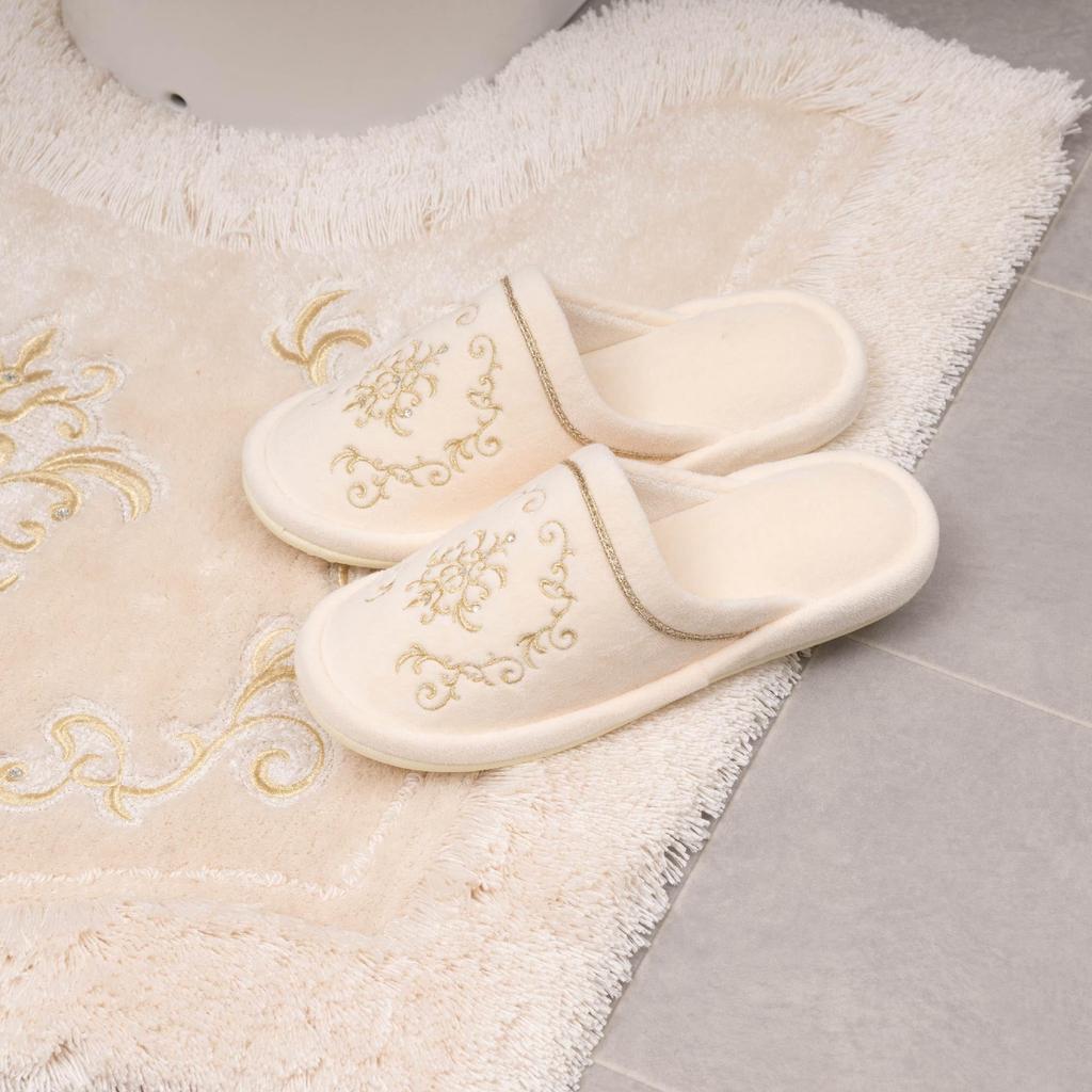 Senko NYNAS Königspalast Einheitsgröße Beige mit eleganten 60079 Hausschuhen, Alle, Strasssteine, Design,