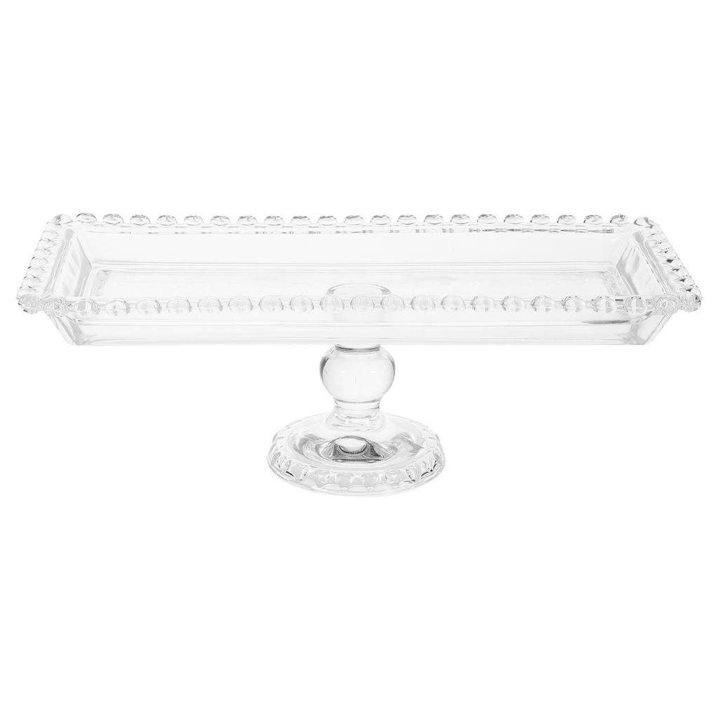 Dessert Tray Party Exquisite Fruit Base Food Decorative Crystal Glass Snack Plate