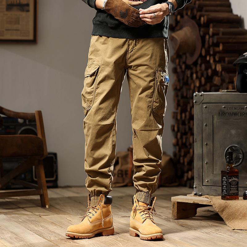 

Брюки свободного покроя в стиле ретро с манжетами — модные универсальные комбинезоны для мужчин 28